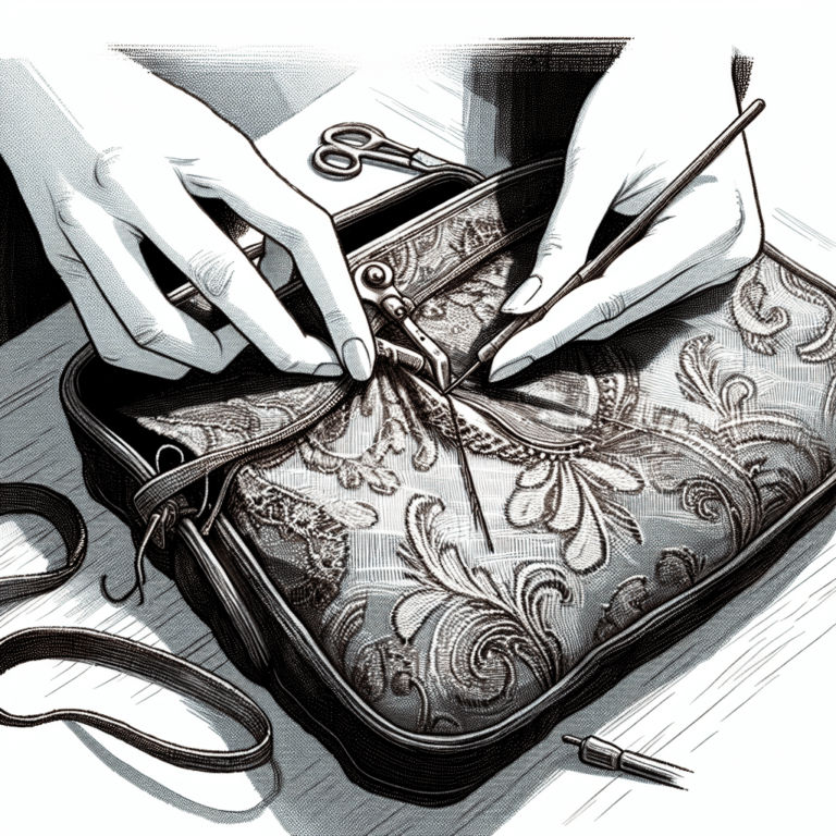 Fixing Torn Linings in Antique Handbags